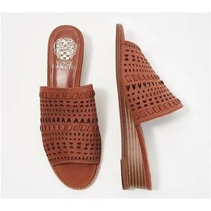 Vince Camuto Rallema Wedge Sandals Leather 9 WIDE